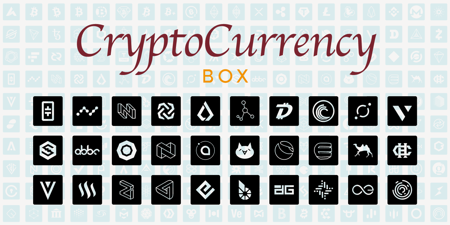 Ejemplo de fuente Cryptocurrency Box Line
